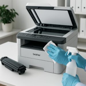 jak przeprowadzić czyszczenie drukarki brother?