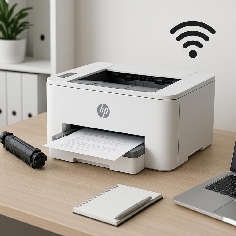 jak skonfigurować drukarkę hp laserjet z wi-fi?