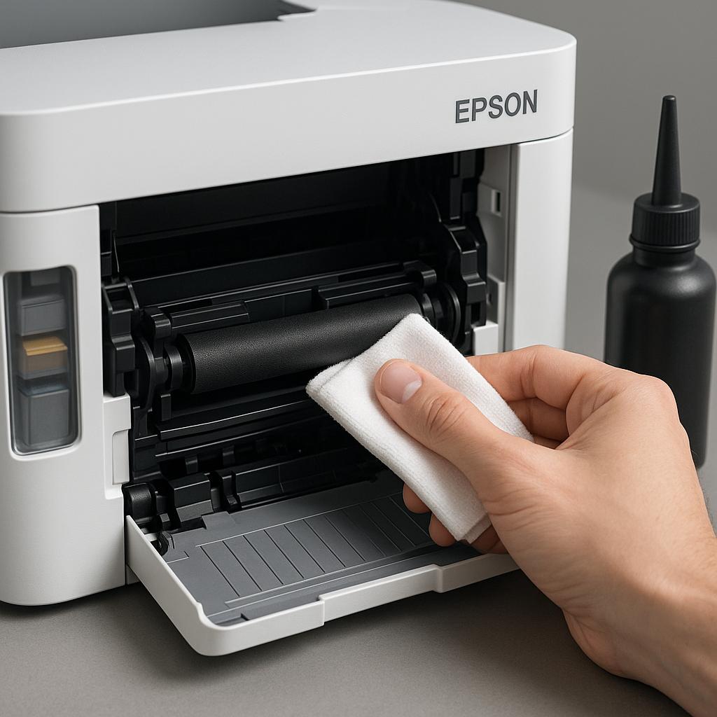 jak wyczyścić rolki w drukarce epson?