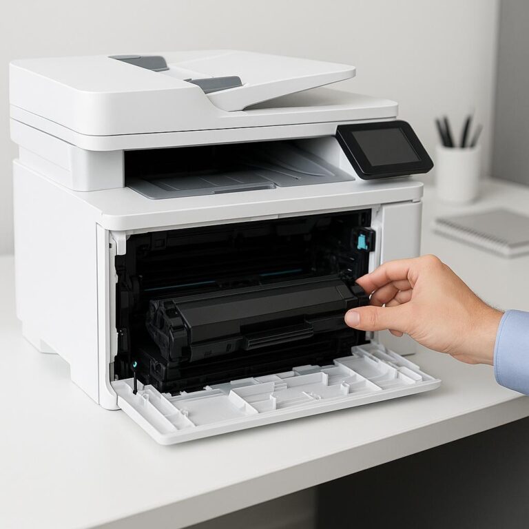jak wymienić toner w drukarce hp laserjet pro mfp?