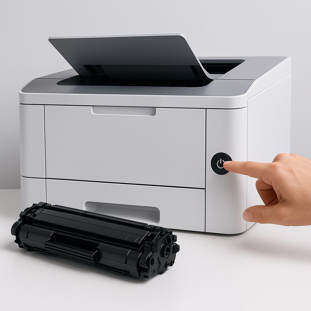 jak wymusić ponowne uruchomienie drukarki?