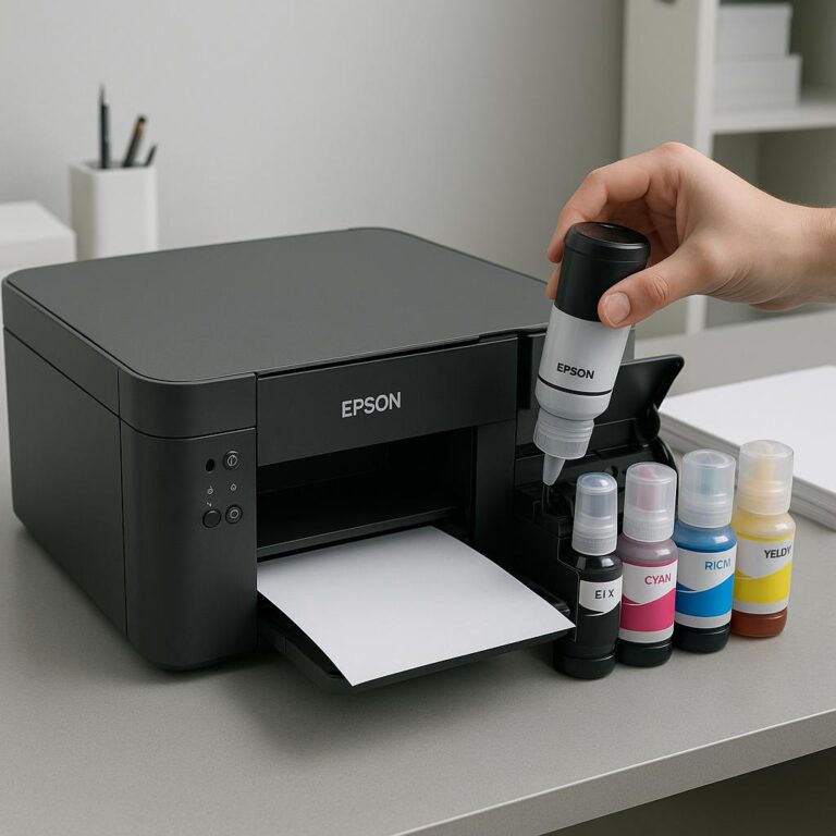 jak wyrównać poziom tuszu w drukarce epson?