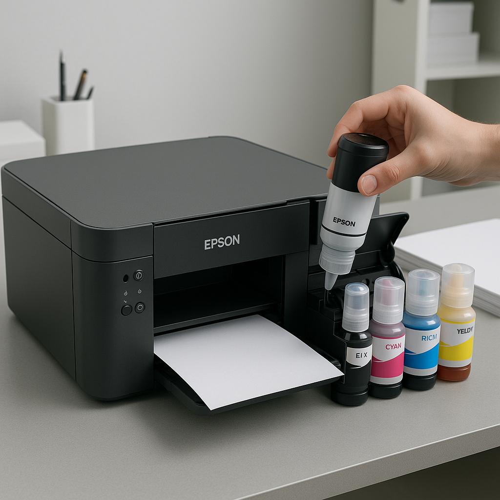 jak wyrównać poziom tuszu w drukarce epson?