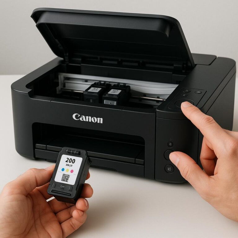 jak zresetować drukarkę canon po wymianie tuszu?