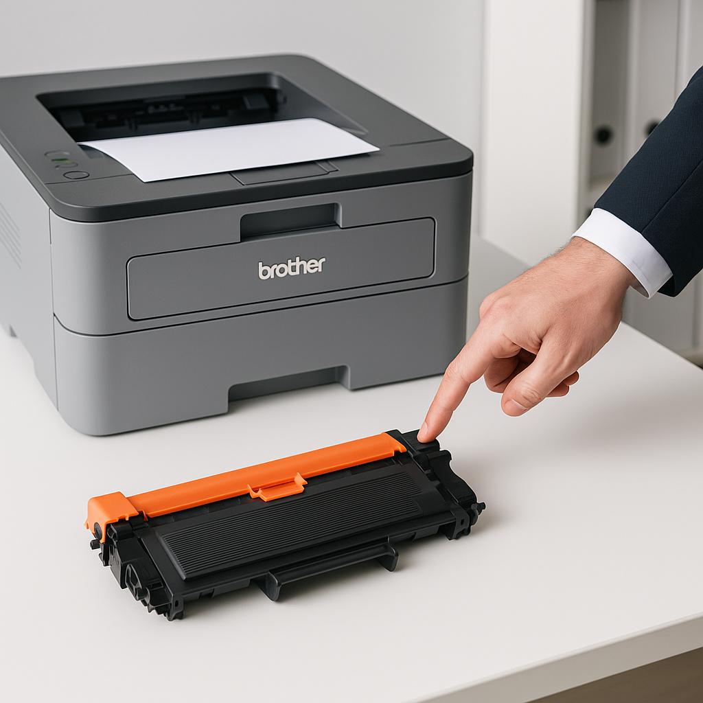 jak zresetować pojemnik na zużyty toner brother?