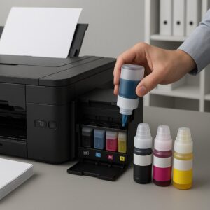 w jakiej kolejności należy wlewać tusz do drukarki canon?