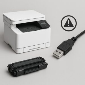 dlaczego moja drukarka hp nie łączy się przez usb?