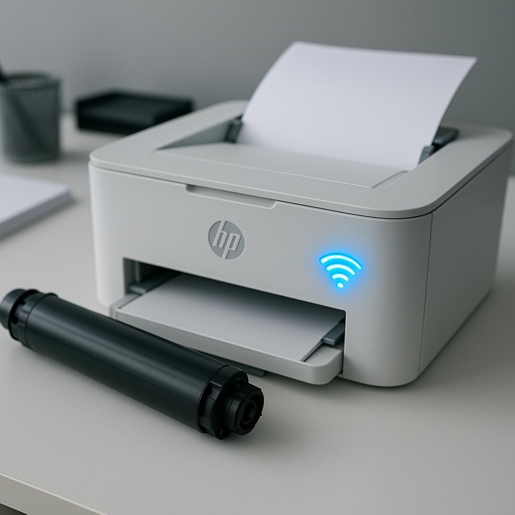 dlaczego na mojej drukarce hp miga niebieska kontrolka wi-fi?