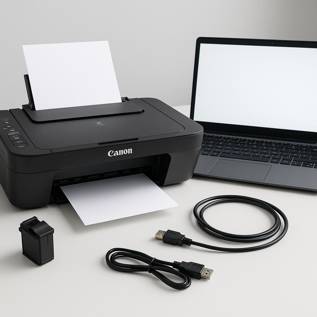 jak podłączyć drukarkę canon mg2550s do laptopa?