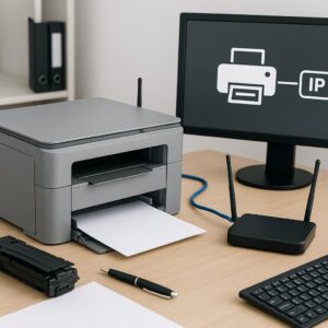 jak podłączyć drukarkę przez ip?