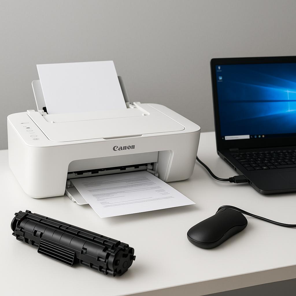 jak skonfigurować drukarkę canon z komputerem?