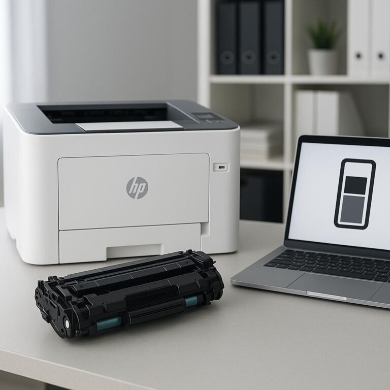jak sprawdzić poziom tonera w drukarce hp laserjet?
