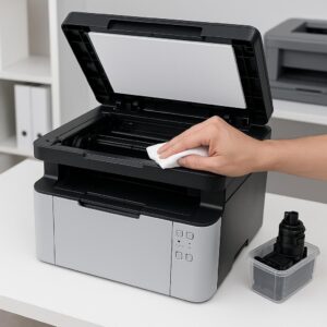 jak wyczyścić drukarkę brother dcp-1510e?