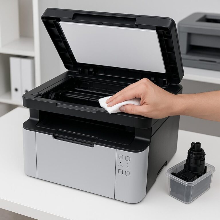 jak wyczyścić drukarkę brother dcp-1510e?