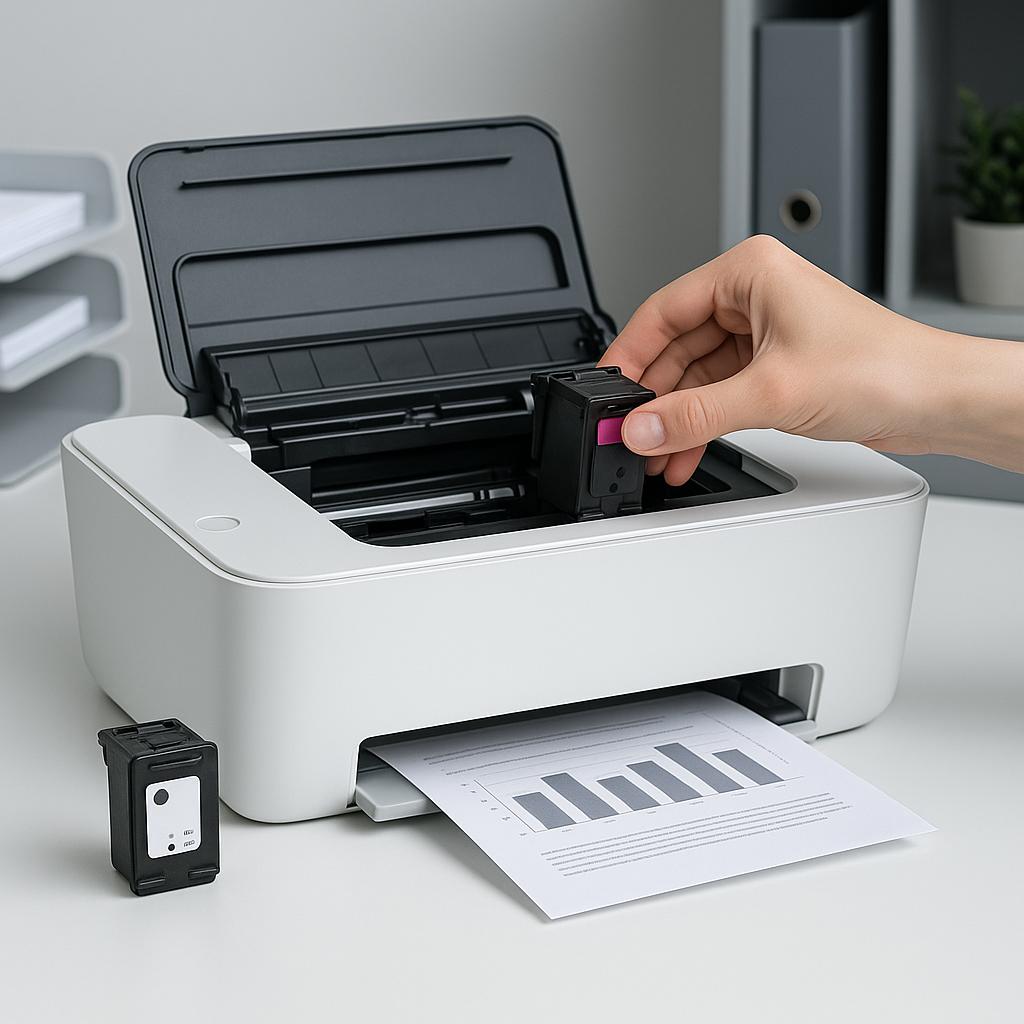 jak zresetować tusz hp deskjet?