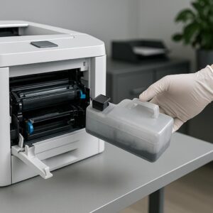 czy potrafisz opróżnić pojemnik na zużyty toner, bracie?