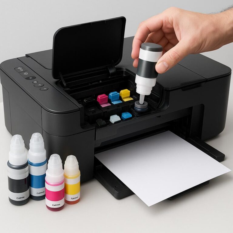 jak dolać tusz do drukarki canon pixma?