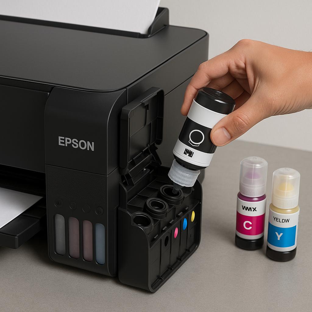 jak napełniać wkłady atramentowe epson l3250?