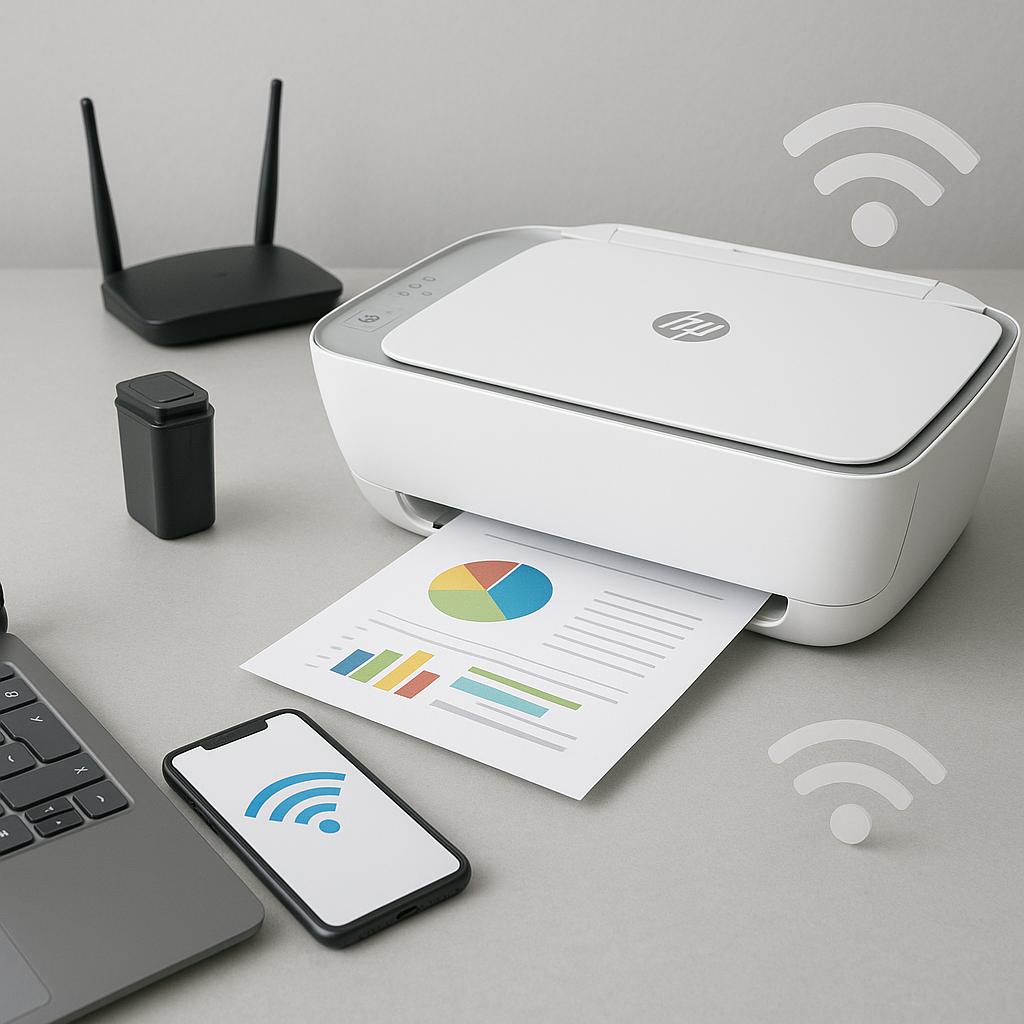 jak podłączyć drukarkę hp deskjet 3630 z wi-fi?