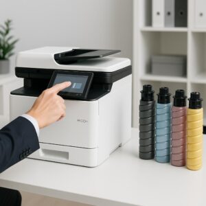jak sprawdzić poziom tuszu w drukarce ricoh?