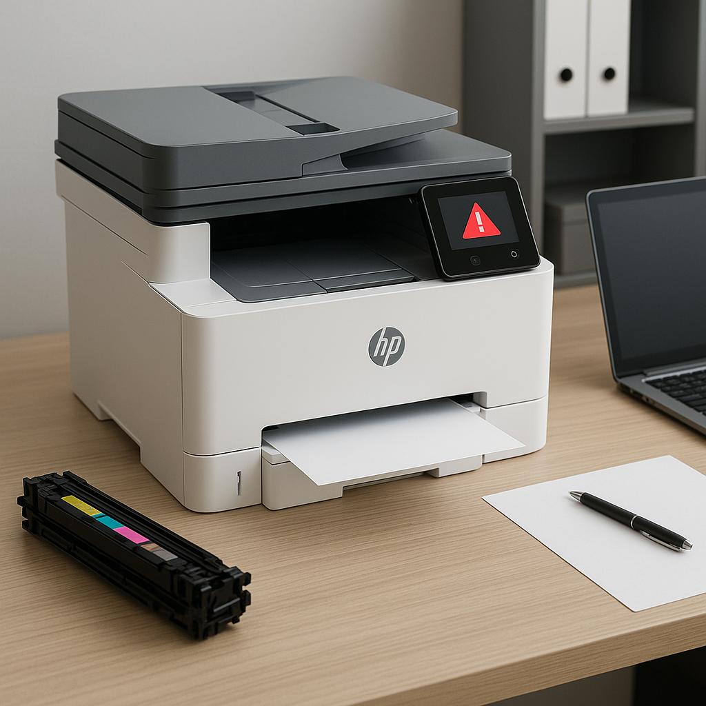 jak wyczyścić status błędu w mojej drukarce hp?