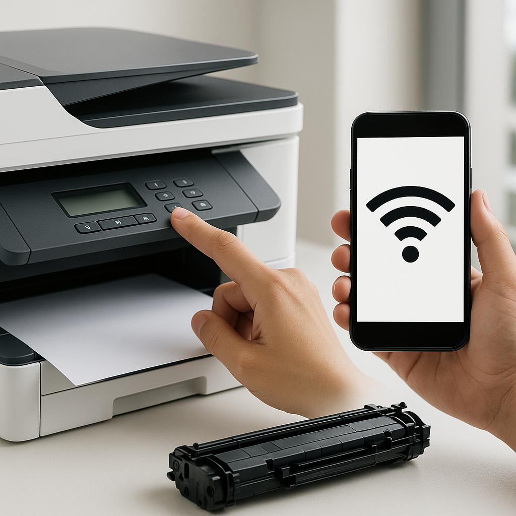 jak zmienić sieć wi-fi na drukarce?
