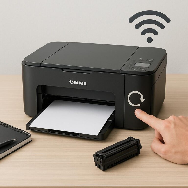 jak zresetować wi-fi w drukarce canon?