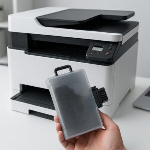co oznacza, że pojemnik na zużyty toner jest pełny?