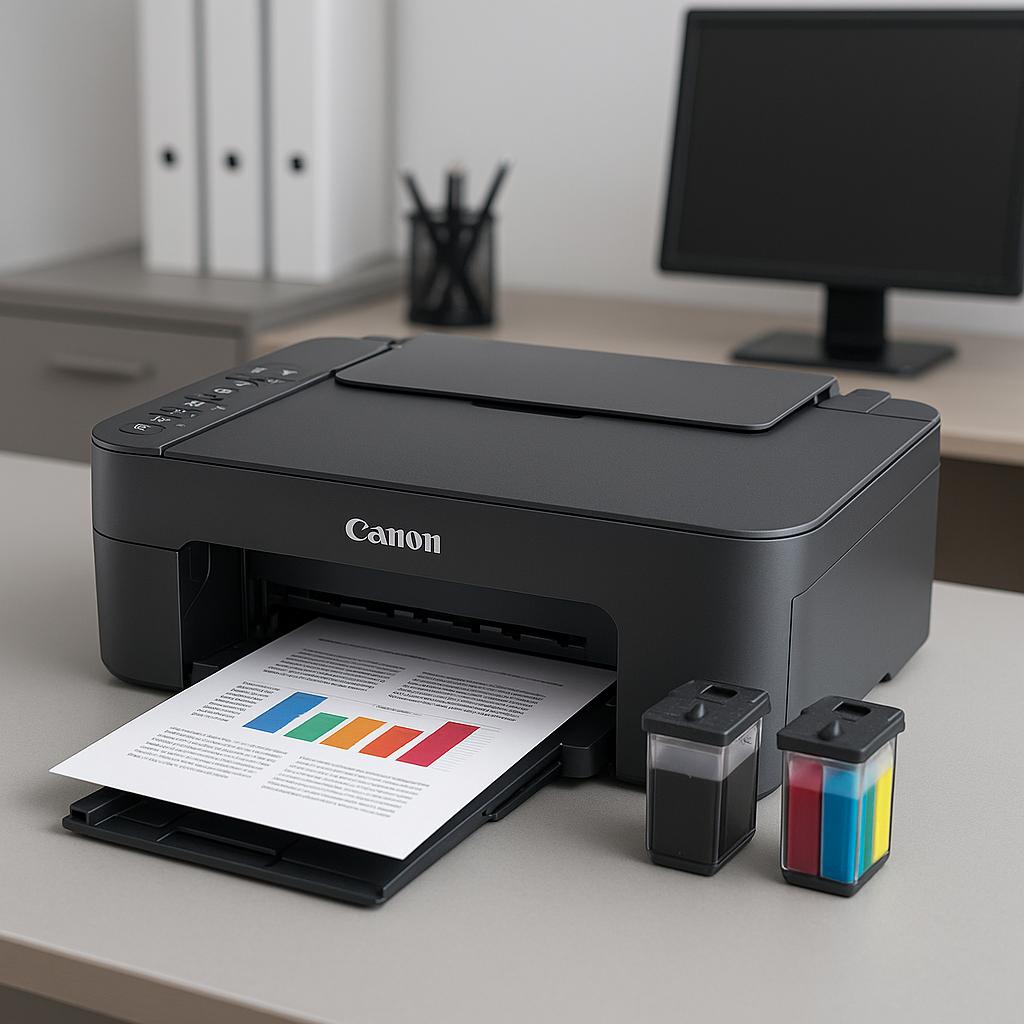 czy drukarka canon pixma używa tuszu pigmentowego czy barwnikowego?