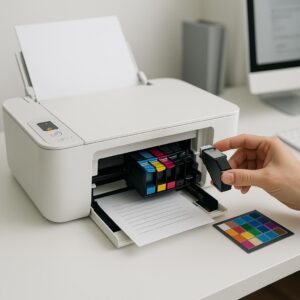 dlaczego mój pojemnik z tuszem firmy canon wyświetla komunikat „pusty”, mimo że jest pełny?