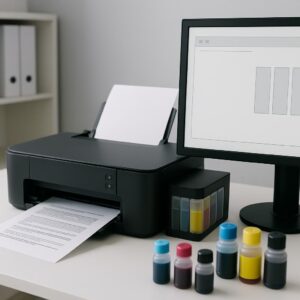 dlaczego monitor stanu epson nie pokazuje poziomów tuszu?