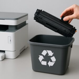 do jakiego pojemnika wyrzucić zużyty toner?