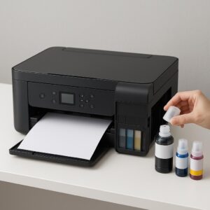 jak całkowicie pozbyć się tuszu z drukarki epson ecotank?