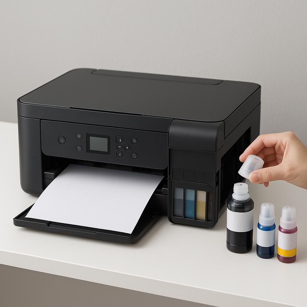 jak całkowicie pozbyć się tuszu z drukarki epson ecotank?