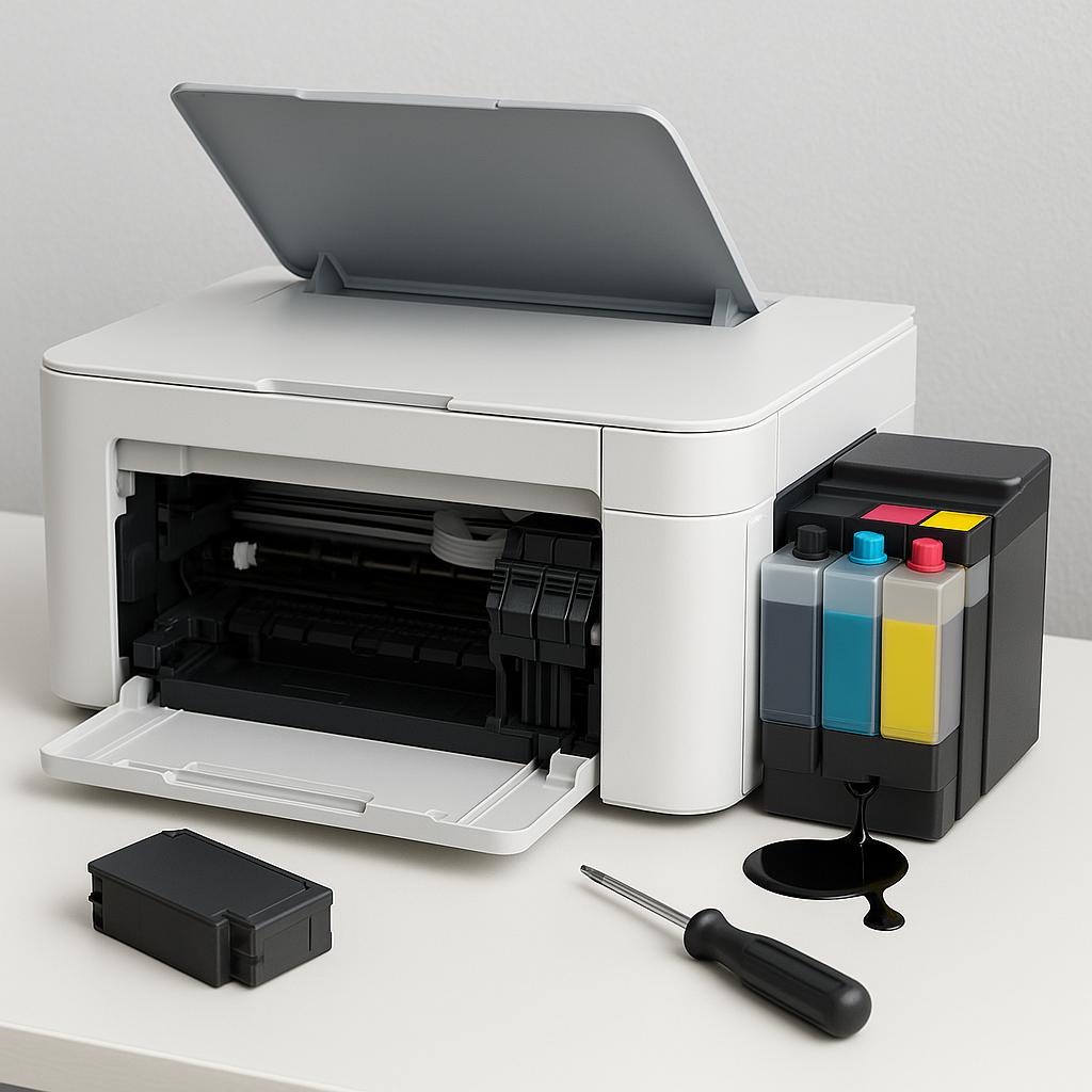 jak naprawić problem z drukarką epson, z której nie wypływa tusz?