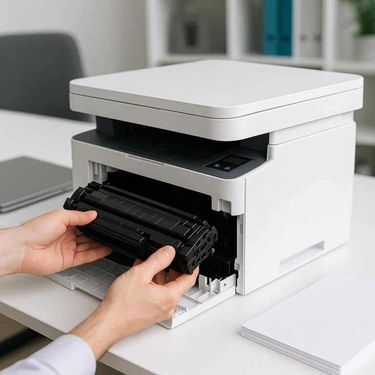 jak obejść błąd informujący o pustym pojemniku z tonerem w drukarce hp?