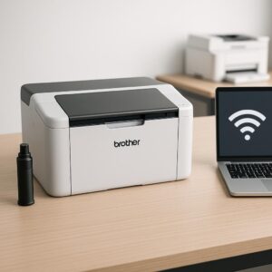 jak podłączyć drukarkę brother hl-1222we przez wifi?