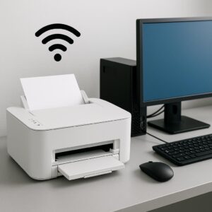 jak podłączyć drukarkę wifi do komputera stacjonarnego?