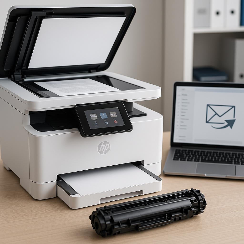jak skanować i wysyłać wiadomości e-mail na drukarce hp?