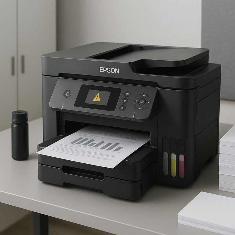 jak wyprowadzić drukarkę epson z trybu błędu?
