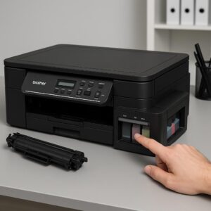 jak zresetować drukarkę brother dcp-t425w?