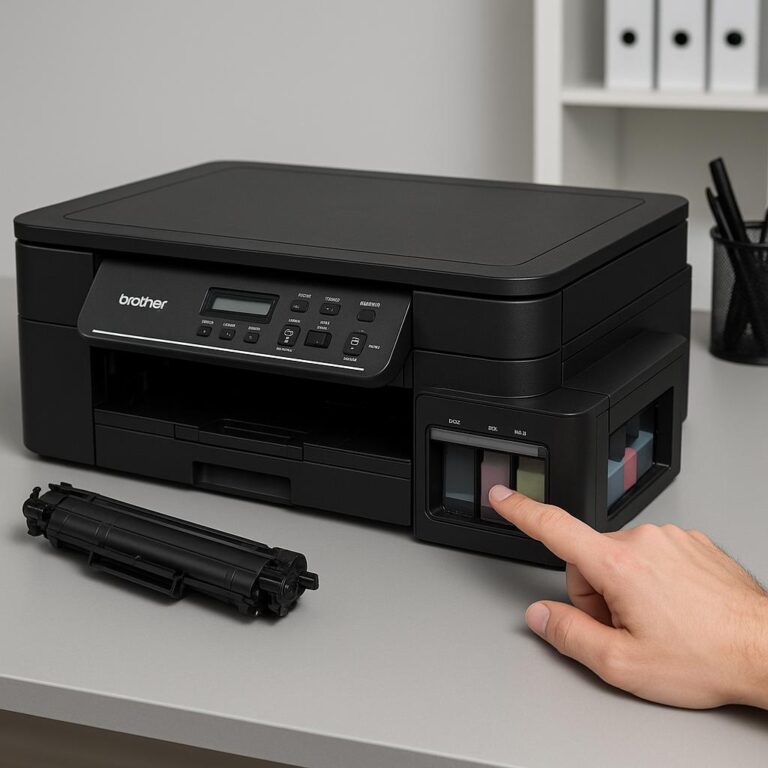 jak zresetować drukarkę brother dcp-t425w?