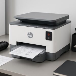 co oznacza e na drukarce hp?