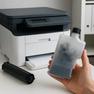 co zrobić, jeśli pojemnik na zużyty toner jest pełny?