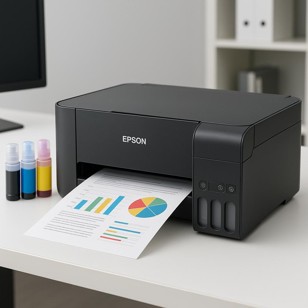dlaczego drukarka epson l3150 nie drukuje w kolorze?