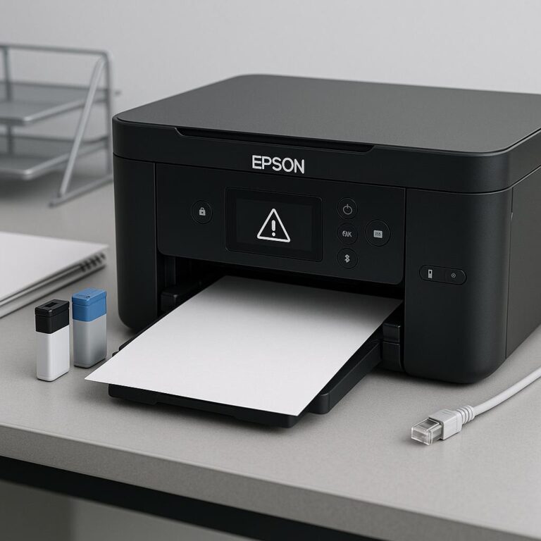 dlaczego moja drukarka epson wyświetla komunikat o błędzie połączenia?
