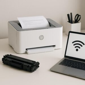 jak podłączyć drukarkę hp laserjet z wifi?