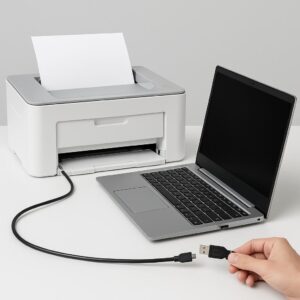 jak podłączyć drukarkę laserową do laptopa?