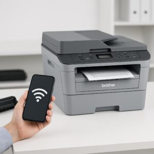 jak połączyć telefon z drukarką brother dcp?
