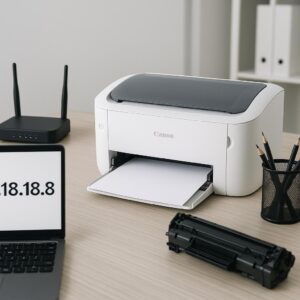 jak znaleźć adres ip drukarki canon lbp6030w?